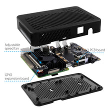 DeskPi Lite Case for Raspberry Pi 4B, with Power Button/Heatsink/PWM Fan, Power Supply 32/64GB Card, 4K HDMI Cable