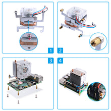 52Pi ICE-Tower CPU RGB LED Light Cooler V2.0 for Raspberry Pi, Cooling Fan with Heatsink for Raspberry Pi 4 Model B / 3B+