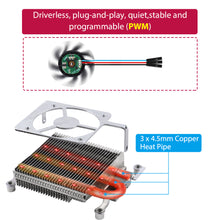52Pi Ultra Thin Ice Tower Cooler Cooling Fan for Raspberry Pi 4 Model B CPU Fan