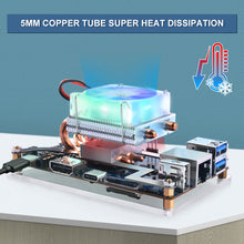 52Pi Low-profile ICE-Tower CPU RGB LED Light Cooling Fan Radiator for Orange Pi 5/5B