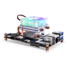 52Pi Low-profile ICE-Tower CPU RGB LED Light Cooling Fan Radiator for Orange Pi 5/5B