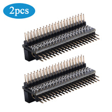 Micro Connectors 40-pin GPIO 1 to 2 Expansion Board for Raspberry Pi, 2 x 20-pin Strip Dual Male Header Double Row Straight GPIO Connector Pin Header Compatible with Raspberry Pi