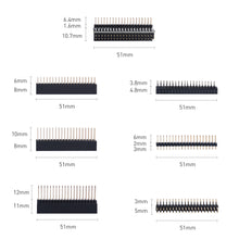 52Pi 13pcs Raspberry Pi GPIO Header GPIO Edge Extension Single Row Female Connector Strip For 40Pin Tinker board Jetson Nano