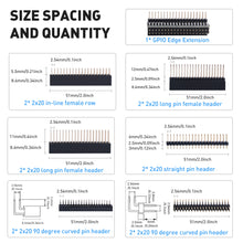 52Pi 13pcs Raspberry Pi GPIO Header GPIO Edge Extension Single Row Female Connector Strip For 40Pin Tinker board Jetson Nano