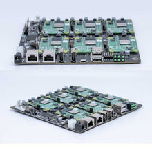DeskPi Super6C Raspberry Pi CM5/CM4 Cluster Mini-ITX board Kit 6 RPI CM4 supported ITX Case Kit