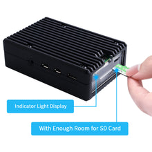 52Pi New Black Aluminum CNC Alloy Case Enclosure Shell Cover with 2510 Dual Cooling Fan for Raspberry Pi 4B