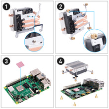 52Pi Low-profile ICE Tower 4010 Silent Cooling Fan with Horizontal Heatsink for Raspberry Pi 4B/3B+/3B