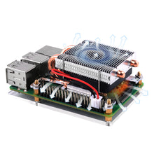 52Pi Low-profile ICE Tower 4010 Silent Cooling Fan with Horizontal Heatsink for Raspberry Pi 4B/3B+/3B