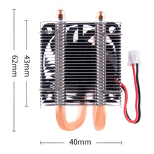 52Pi Low-profile ICE Tower 4010 Silent Cooling Fan with Horizontal Heatsink for Raspberry Pi 4B/3B+/3B