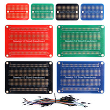 Gold-Plated Prototype PCB Solderable Breadboard for DIY Arduino Soldering Projects, Electronics Projects & Raspberry Pi, with M-M Dupont Jumper Wire Cable (4 Pack & 1/4Mini Board)