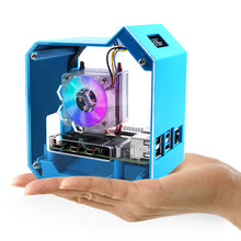 52Pi ABS Mini Tower RGB Cooling Fan With 0.96 OLED Screen Case Kit for Raspberry Pi 4B