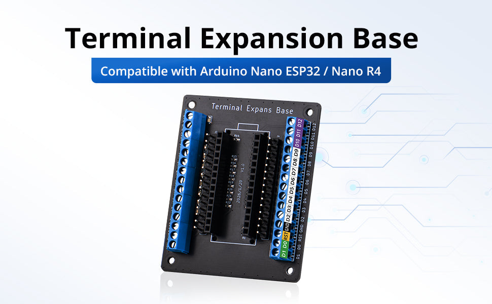 Clean Wiring, Easier Debugging | Terminal Expansion Base for Arduino NANO ESP32
