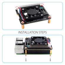 52Pi Raspberry Pi Cooling Fan Expansion Board Plus 0.91 OLED V1.0 Compatible for Raspberry Pi 5/4B/3B+/3B/2B