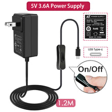 5V 3.6A US Plug Power Supply Adapter with Switch-on/off Cable