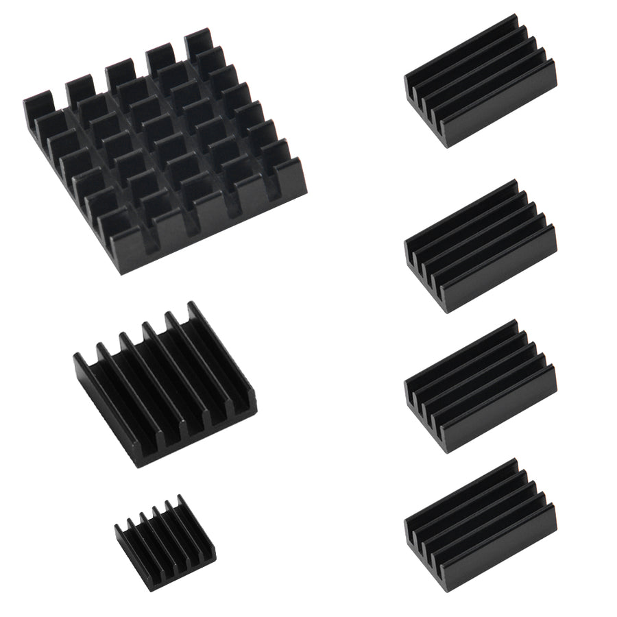 52Pi 1 Set of Aluminum Copper Heat Sink Black Heatsinks Cooling