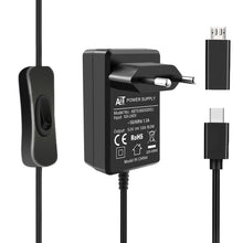 5V 3.6A EU Plug Power Supply Adapter with Switch-on/off Cable