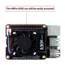 52Pi Raspberry Pi Cooling Fan Expansion Board Plus 0.91 OLED V1.0 Compatible for Raspberry Pi 5/4B/3B+/3B/2B