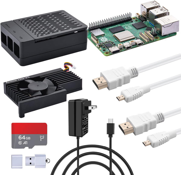 52Pi Starter Kit for Raspberry Pi 5 8GB, with Raspberry Pi 5 8GB