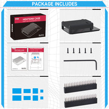 52Pi  Aluminum Case Enlosure Black With Heatsink Fan for Raspberry Pi 5