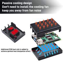 52Pi Aluminum Passive Cooling Case Black Enlosure Shell for Raspberry Pi 5