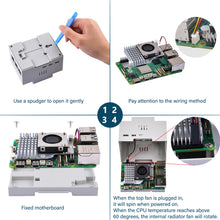 DIN Rail ABS Case with Offical Heat Sink for Raspberry Pi 5, Modular Box for Electrical Panels, Pi 5 Active Cooler for Raspberry Pi 5 8GB/4GB