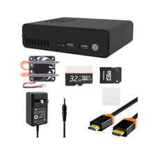 DeskPi Pro Set-top Box Kit for Raspberry Pi 4, with Power Button/Heatsink with PWM Fan, 32GB Card, 4K HDMI Cable