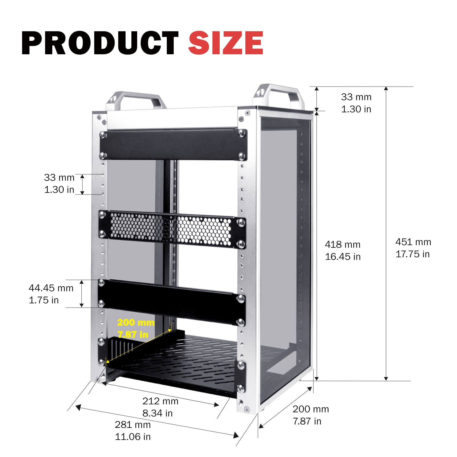 Ts8 Server Rack Cabinet DeskPi RackMate 10 Inch 8U Server Cabinet, T1 Rackmount for Network, S ...