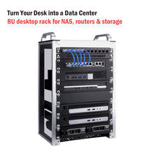 DeskPi RackMate 10 Inch 8U Server Cabinet, T1 Rackmount for Network, Servers, Audio, and Video Equipment