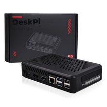 DeskPi Lite for Raspberry Pi 5, With Power Button/Heatsink with Armor Lite V5 Fan/Dual Full-Size HDMI, Support M.2 NVMe SSD