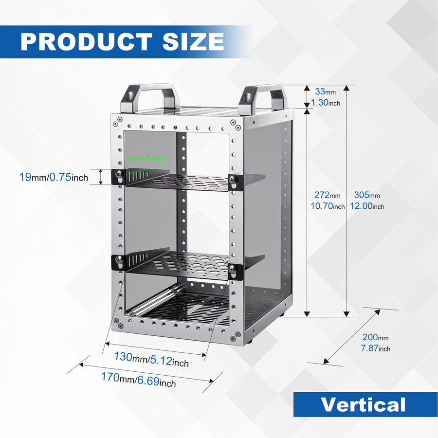 DeskPi RackMate Mini Server Cabinet, TT Rackmount for Network