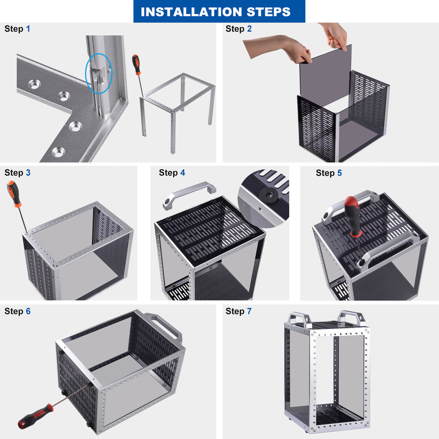 DeskPi RackMate Mini Server Cabinet, TT Rackmount for Network