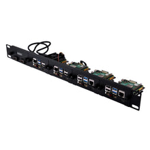 RS01 1U Rack Mount for Raspberry Pi5/4B with four  RS-P11 Expansion Board for RS-P22 Raspberry Pi5