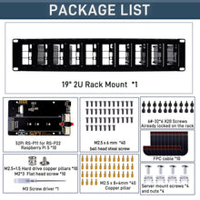 52Pi 19 Inch 2U Rack Mount for Raspberry Pi5 with 10 PCIE NVME Expansion Board Supports M.2 NVMe SSDs