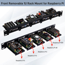 52Pi 19 Inch Removable 1U Rack Mount with 5 Mounting Ports for Raspberry Pi 5/4B/3B+