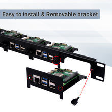 52Pi 19 Inch Removable 1U Rack Mount with 5 Mounting Ports for Raspberry Pi 5/4B/3B+