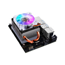 52Pi ICE Tower Cooling Fan for NVIDIA Jetson Nano, Horizontal Radiator with Colorful LED Low-Profile Cooler