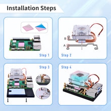 52Pi Low-Profile ICE Tower CPU Cooling Fan with RGB LED Light for Raspberry Pi 5