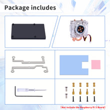 52Pi Low-Profile ICE Tower CPU Cooling Fan with RGB LED Light for Raspberry Pi 5