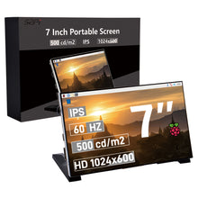 52Pi 7 Inch 1024*600 Capacitive IPS Display 60Hz portable Screen Monitor for Raspberry Pi Windows PC (No Touch)