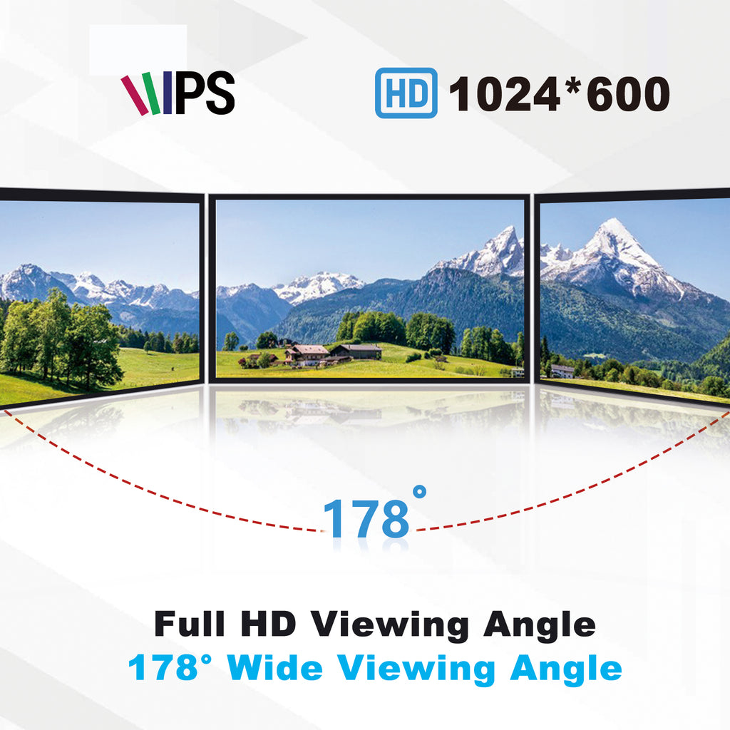 72 Inch Display 52Pi 7 Inch 1024*600 Capacitive IPS Display 60Hz portable Screen Monit ...