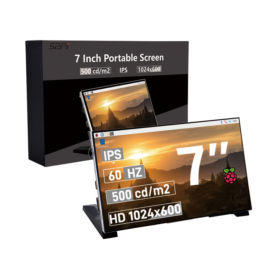 52Pi 7 Inch 1024*600 Capacitive IPS Display 60Hz portable Screen