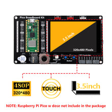 52Pi Raspberry Pi Pico/Pico W Breadboard Kit with 3.5 Inch Touch Screen Display LED Indicator On Board