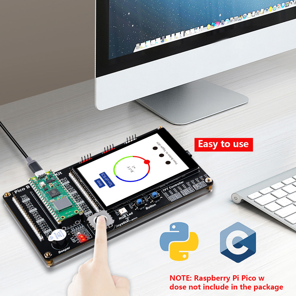 52Pi Raspberry Pi Pico/Pico W Breadboard Kit with 3.5 Inch Touch Scree ...