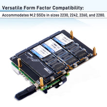 52Pi N16 Quad NVMe expansion board for Raspberry Pi 5, Support M.2 NVMe SSDs  2230/2242/2260/2280