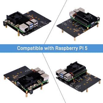 52Pi N16 Quad NVMe expansion board for Raspberry Pi 5, Support M.2 NVMe SSDs  2230/2242/2260/2280