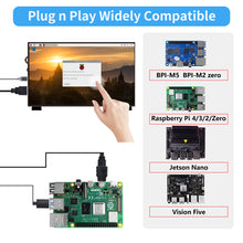 52Pi 10.1 inch 1024x600 60Hz IPS Capacitive Touch Screen with speakers for Raspberry Pi 5