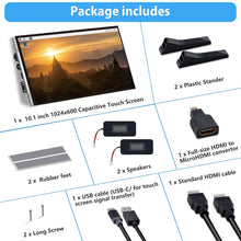 52Pi 10.1 inch 1024x600 60Hz IPS Capacitive Touch Screen with speakers for Raspberry Pi 5