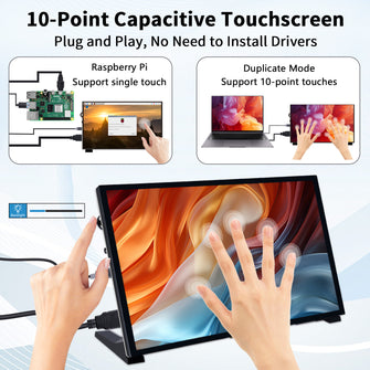 10.1 inch 1024x600 60Hz IPS Capacitive Touch Screen with speakers for Raspberry Pi 5