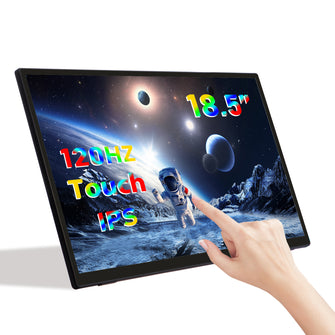 52Pi 18.5 Inch 1920x1080 Capacitive Touch Screen 100-120Hz IPS Display Portable Screen Monitor, Supports Installation of Raspberry Pi 5/4B/3B/3B+