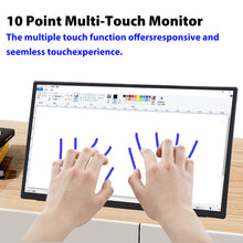 52Pi 18.5 Inch 1920x1080 Capacitive Touch Screen 100-120Hz IPS Display Portable Screen Monitor, Supports Installation of Raspberry Pi 5/4B/3B/3B+